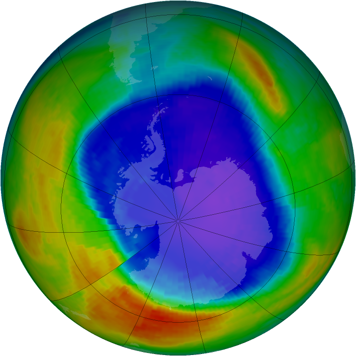 Antarctic ozone map for 17 September 1994
